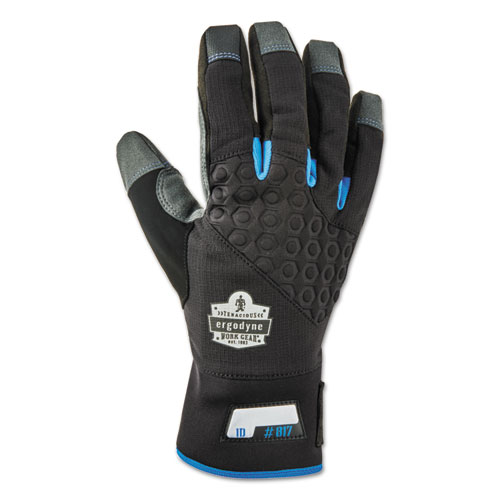 Ergodyne® Proflex 817 Reinforced Thermal Utility Gloves, Black, Small, 1 Pair