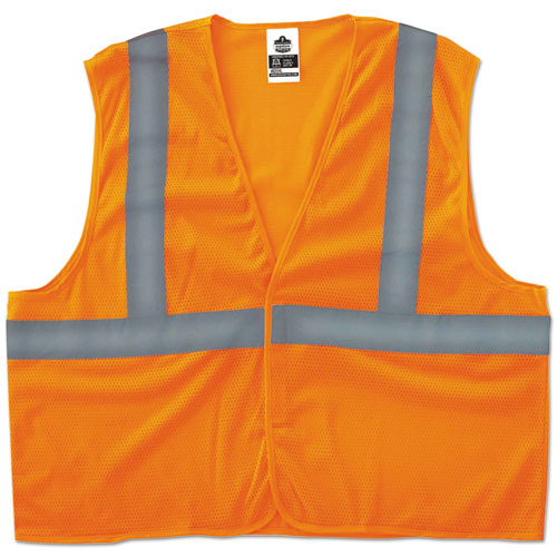 GloWear 8205HL Type R Class 2 Super Econo Mesh Vest, Orange, L/XL | by Plexsupply
