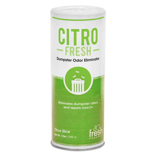 Fresh Products Citro Fresh Dumpster Odor Eliminator, Citronella, 12 oz Canister, 12/Carton