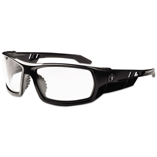 ergodyne® Skullerz Odin Safety Glasses, Black Frame/Clear Lens, Nylon/Polycarb, Ships in 1-3 Business Days