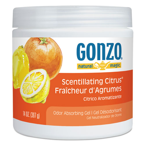 Natural Magic® Odor Absorbing Gel, Scentillating Citrus, 14 oz Jar, 12/Carton