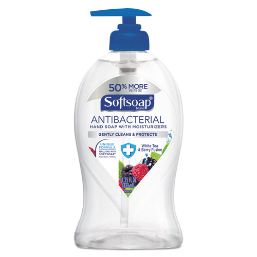 Antibacterial Hand Soap, White Tea and Berry Fusion, 11.25 oz Pump Bottle, 6/Carton