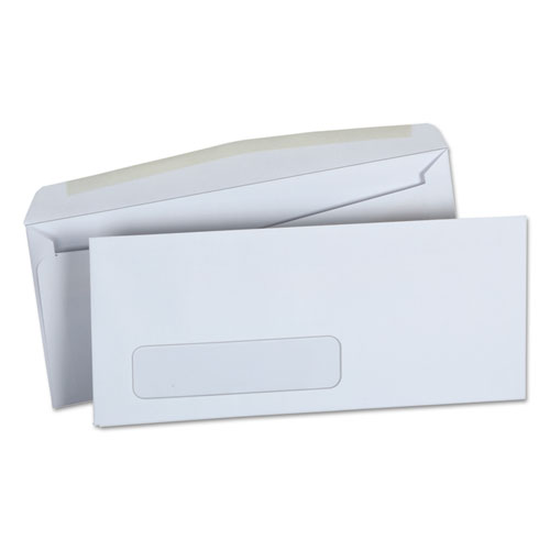 Universal® Open-Side Business Envelope, 1 Window, #10, Square Flap, Gummed Closure, 4.13 x 9.5, White, 500/Box