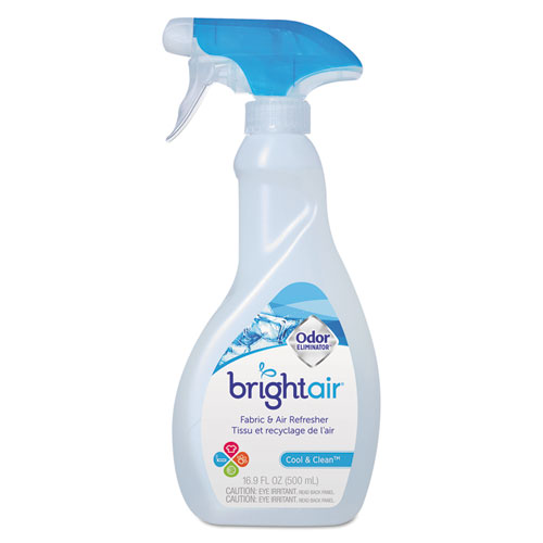 BRIGHT Air® Fabric & Air Refresher, Cool and Clean Scent, 16.9 oz Spray Bottle
