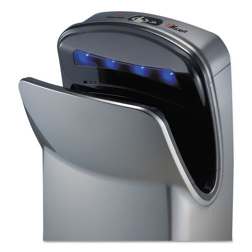 WORLD DRYER® VMax Hand Dryer, High Impact ABS, 26 1/4" x 9 1/4" x 16", Silver