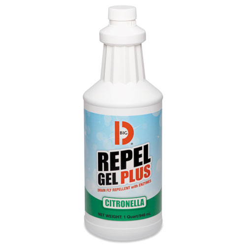 Big D Industries Repel Gel Plus, Citronella, 32 oz Bottle, 12/Carton