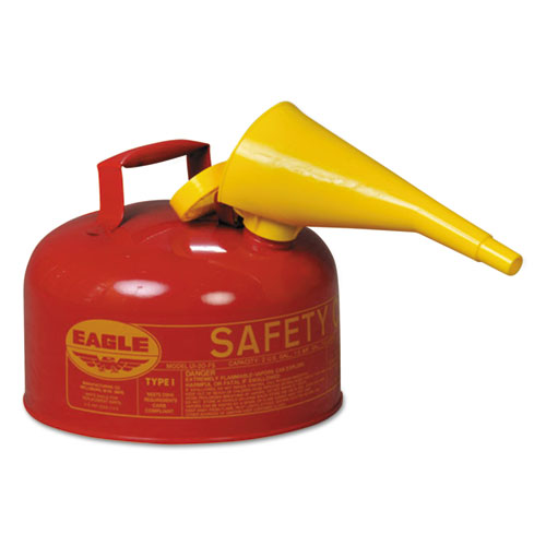 Safety Can, Type I, 2gal, Red, With F-15 Funnel