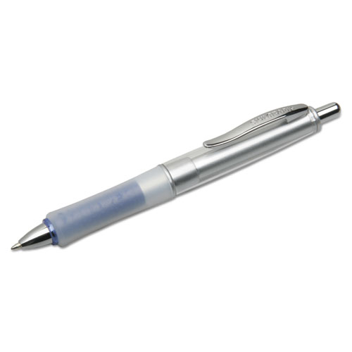 7520016296577 SKILCRAFT WriteBalance Wide Body Ballpoint Pen, Retractable, Medium 1 mm, Blue Ink, Silver Barrel