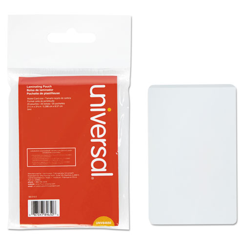 Image of Laminating Pouches, 5 mil, 2.13" x 3.38", Matte Clear, 25/Pack