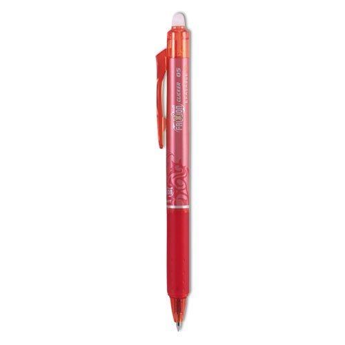 FRIXION CLICKER ERASABLE RETRACTABLE GEL PEN, 0.5 MM, RED INK/BARREL, DOZEN