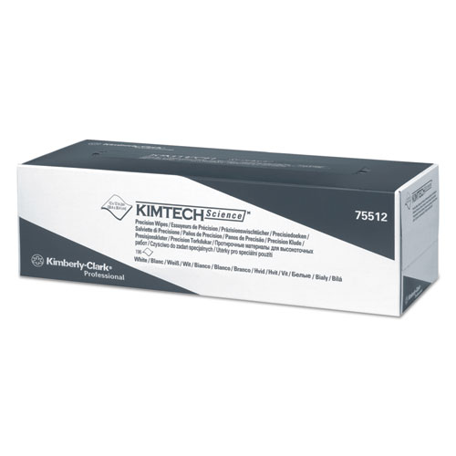 Kimtech™ Precision Wiper, POP-UP Box, 1-Ply, 14.7 x 16.6 Unscented, White, 144/Box