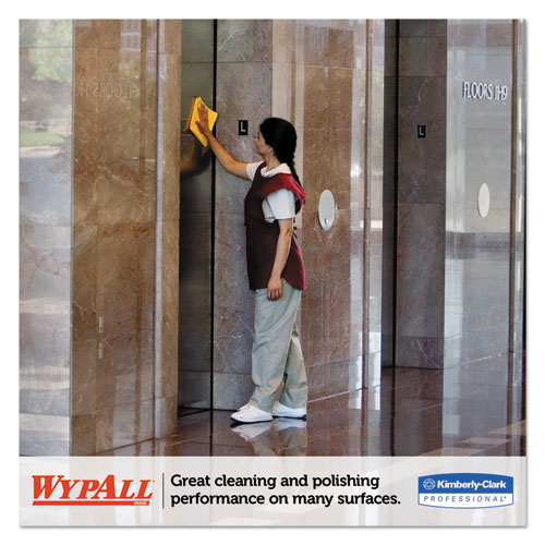 Image of Wypall® Microfiber Cloths, Reusable, 15.75 X 15.75, Yellow, 24/Carton