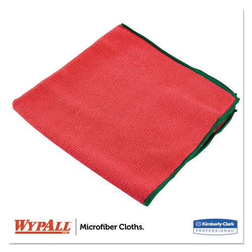 Microfiber Cloths, Reusable, 15 3/4 x 15 3/4, Red, 6/PK, 4 PK/CT