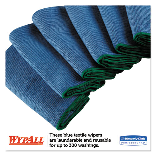 Image of Wypall® Microfiber Cloths, Reusable, 15.75 X 15.75, Blue, 6/Pack