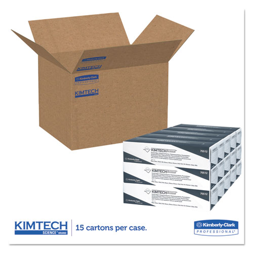 Image of Kimtech™ Precision Wipers, Pop-Up Box, 1-Ply, 11.8 X 11.8, Unscented, White, 196/Box, 15 Boxes/Carton