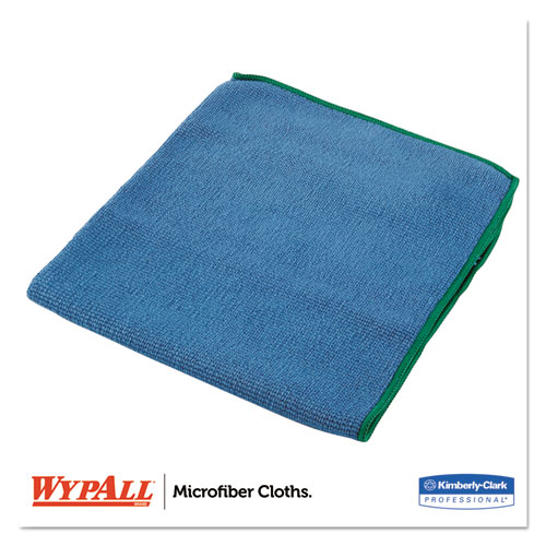 Microfiber Cloths, Reusable, 15 3/4 x 15 3/4, Blue, 24/Carton