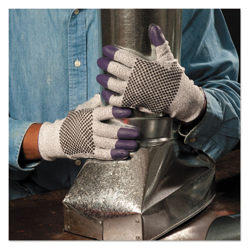 Image of Kleenguard™ G60 Purple Nitrile Gloves, 230 Mm Length, Medium/Size 8, Black/White, 12 Pairs/Carton