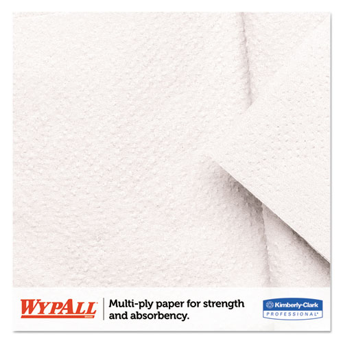 Image of Wypall® L20 Towels, Pop-Up Box, 4-Ply, 9.1 X 16.8, Unscented, White, 88/Box, 10 Boxes/Carton