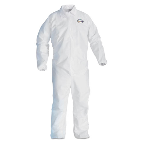 A40 Elastic-Cuff and Ankles Coveralls, White, Large, 25/Carton