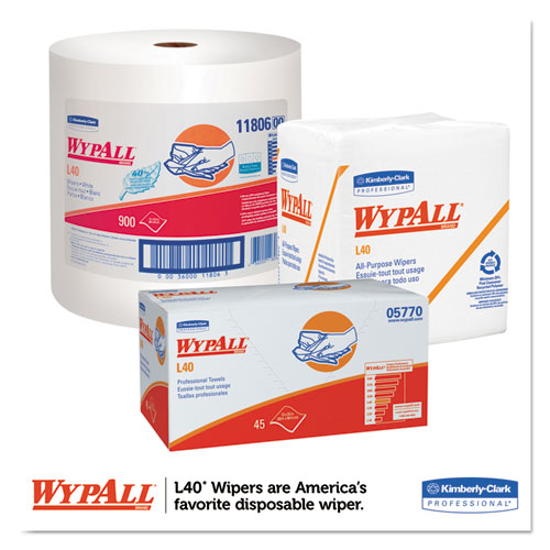 L40 Towels, Dry Up Towels, 19 1/2" x 42", White, 200 Towels/Roll