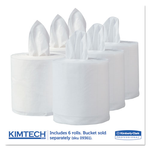 Image of Wypall® Critical Clean Wipers For Bleach, Disinfectants, Sanitizers Wettask Customizable Wet Wiping System, 90/Roll, 6 Rolls/Carton