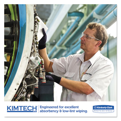 Image of Kimtech™ Scottpure Wipers, 1/4 Fold, 12 X 15, White, 100/Box, 4/Carton