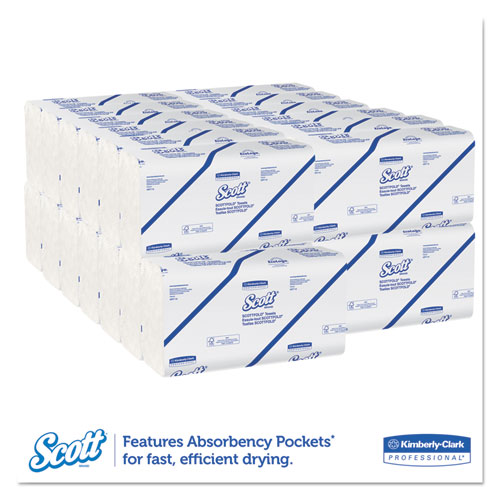 PRO SCOTTFOLD TOWELS, 9 2/5 X 12 2/5, WHITE, 175 TOWELS/PACK, 25 PACKS/CARTON