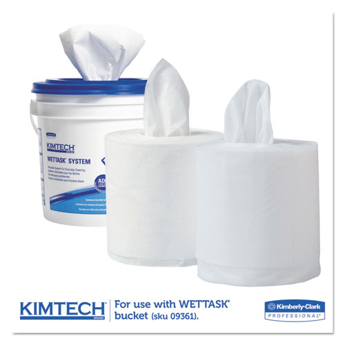 Power Clean Wipers for Solvents WetTask Customizable Wet Wiping System, Wipers Only, 9 x 15, White, 275/Roll, 2 Rolls/Carton