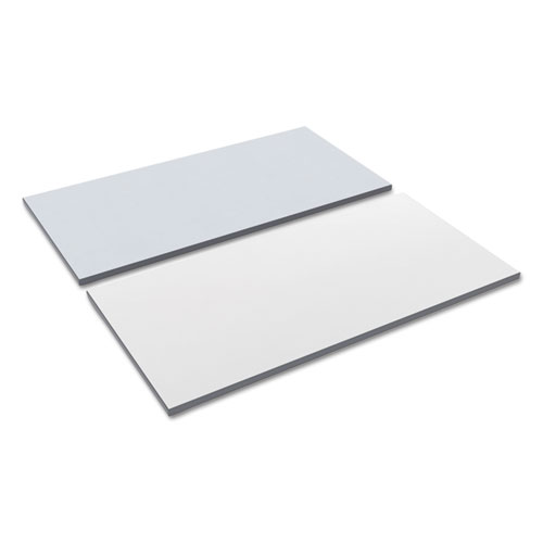 Image of Alera® Reversible Laminate Table Top, Rectangular, 47.63W X 23.63D, White/Gray