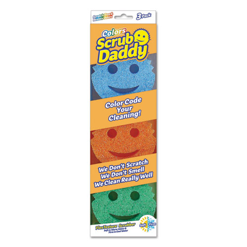 Scrub Daddy® Scratch-Free Scrubbing Sponge, 4 1/8" Diameter, Yellow, Polymer Foam