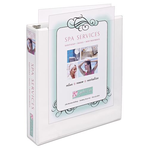 Image of Heavy-Duty Non Stick View Binder with DuraHinge and Slant Rings, 3 Rings, 1.5" Capacity, 11 x 8.5, White, (5404)