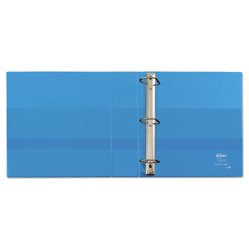 Image of Heavy-Duty Non Stick View Binder with DuraHinge and Slant Rings, 3 Rings, 2" Capacity, 11 x 8.5, Light Blue, (5501)