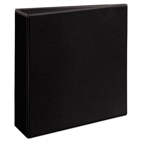 Heavy-Duty Non Stick View Binder with DuraHinge and Slant Rings, 3 Rings, 3" Capacity, 11 x 8.5, Black