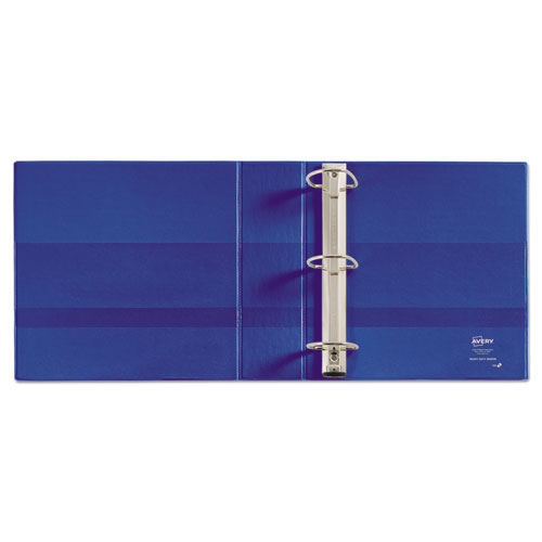 Image of Heavy-Duty Non-View Binder with DuraHinge and Locking One Touch EZD Rings, 3 Rings, 3" Capacity, 11 x 8.5, Blue
