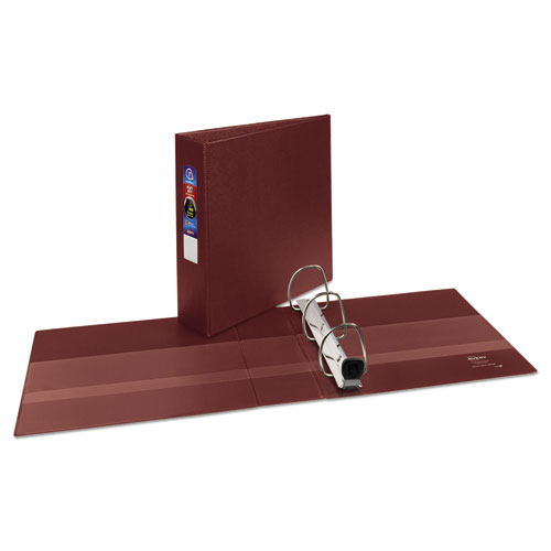 Image of Heavy-Duty Non-View Binder with DuraHinge and Locking One Touch EZD Rings, 3 Rings, 3" Capacity, 11 x 8.5, Maroon