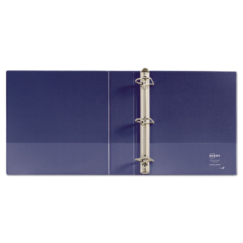 Image of Avery® Durable View Binder With Durahinge And Slant Rings, 3 Rings, 2" Capacity, 11 X 8.5, Blue