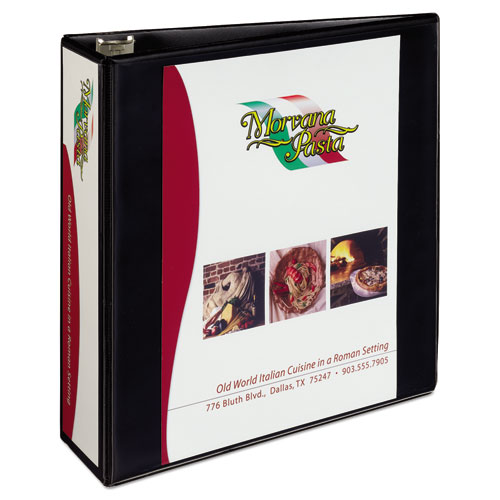 Image of Heavy-Duty Non Stick View Binder with DuraHinge and Slant Rings, 3 Rings, 3" Capacity, 11 x 8.5, Black, (5600)