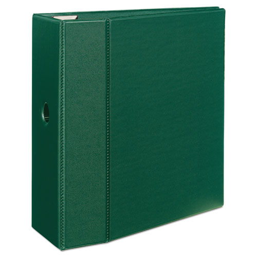 Image of Heavy-Duty Non-View Binder with DuraHinge, Locking One Touch EZD Rings and Thumb Notch, 3 Rings, 5" Capacity, 11 x 8.5, Green