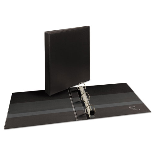Image of Heavy-Duty View Binder with DuraHinge and One Touch EZD Rings, 3 Rings, 1" Capacity, 11 x 8.5, Black