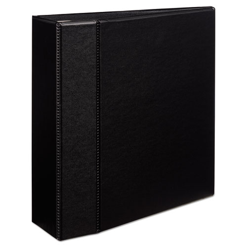 Image of Heavy-Duty Non-View Binder with DuraHinge and Locking One Touch EZD Rings, 3 Rings, 4" Capacity, 11 x 8.5, Black