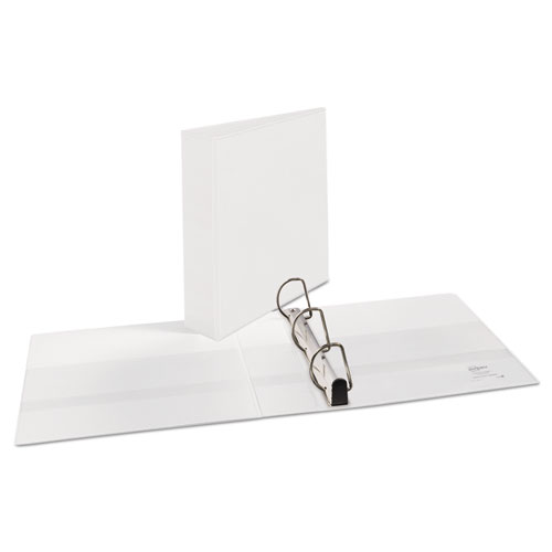 Image of Heavy-Duty Non Stick View Binder with DuraHinge and Slant Rings, 3 Rings, 2" Capacity, 11 x 8.5, White, (5504)