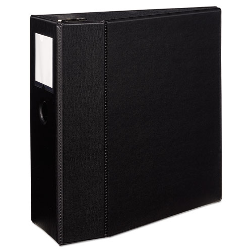 Durable Non-View Binder with DuraHinge and EZD Rings, 3 Rings, 5" Capacity, 11 x 8.5, Black