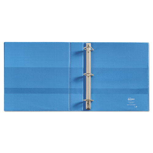 Image of Avery® Heavy-Duty Non Stick View Binder With Durahinge And Slant Rings, 3 Rings, 1.5" Capacity, 11 X 8.5, Light Blue, (5401)