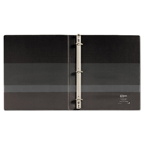 Image of Heavy-Duty Non Stick View Binder with DuraHinge and Slant Rings, 3 Rings, 0.5" Capacity, 11 x 8.5, Black, (5233)
