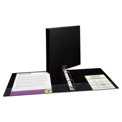 Durable Non-View Binder with DuraHinge and Slant Rings, 3 Rings, 1.5" Capacity, 11 x 8.5, Black