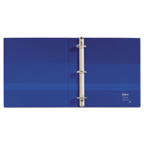 Image of Durable View Binder with DuraHinge and Slant Rings, 3 Rings, 1" Capacity, 11 x 8.5, Blue
