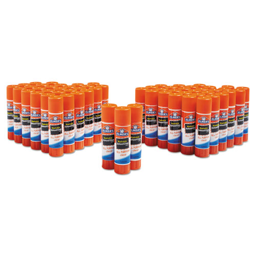 Image of Washable School Glue Sticks, 0.24 oz, Applies and Dries Clear, 60/Box