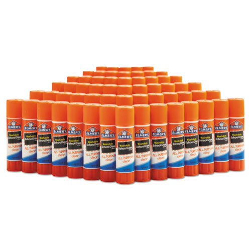 Image of Washable School Glue Sticks, 0.24 oz, Applies and Dries Clear, 60/Box