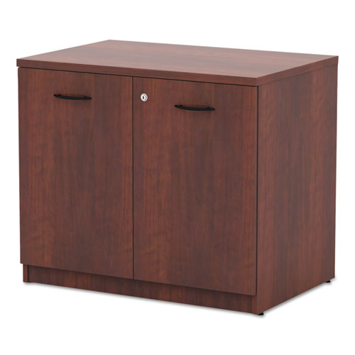 Alera Valencia Series Storage Cabinet, 34.13w x 22.78d x 29h, Medium Cherry