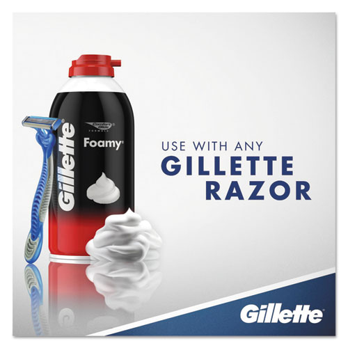 Image of Gillette® Foamy Shave Cream, Original Scent, 2 Oz Aerosol Spray Can, 48/Carton